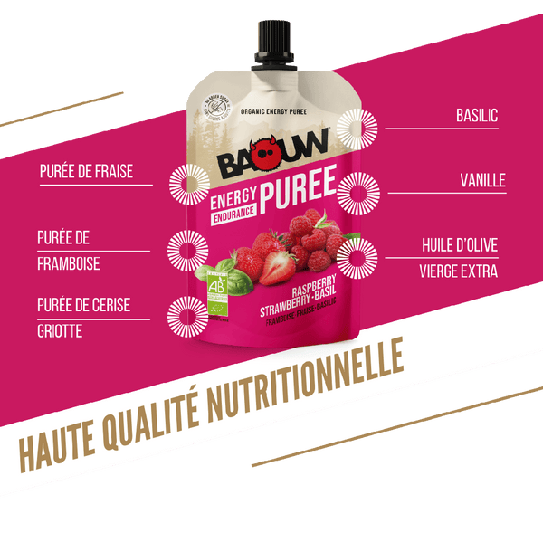 BAOUW | Energy Compotes - Raspberry/Strawberry/Basil - 90g