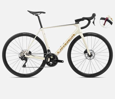 ORBEA | Orca M30 - 105 Carbon Road Bike - 2024 - Ivory White / Burgandy Gloss