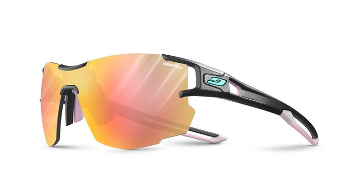 JULBO - Aerolite Matt Translucent Black / Pastel Pink Photochromic Performance Reactive 1-3 Light Amplifier