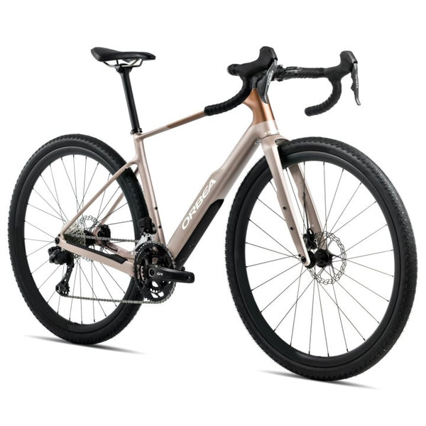Orbea | TERRA M31eTEAM 1X - Rival XPLR AXS Gravel Bike - 2026 - Nickel - Met Cinnamon (matt)