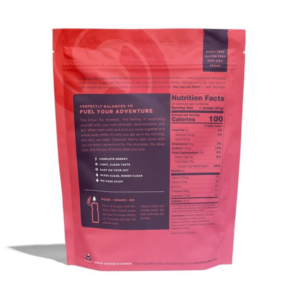 TAILWIND | Endurance Fuel Caffeinated - Raspberry Buzz 30 Servings 810 G