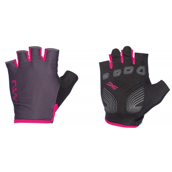 NORTHWAVE - Active women short finger gloves (Dark Grey/Pink)