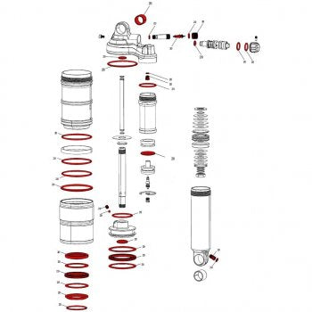 ROCKSHOX - MONARCH PLUS B1 SERVICE KIT (FULL) 2014-2018 - 11.4118.038.002