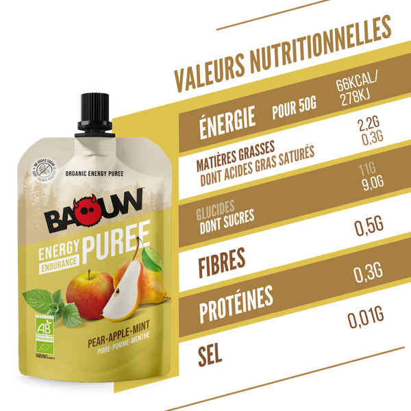 BAOUW | Energy Compotes - Pear/Apple/Mint - 90g