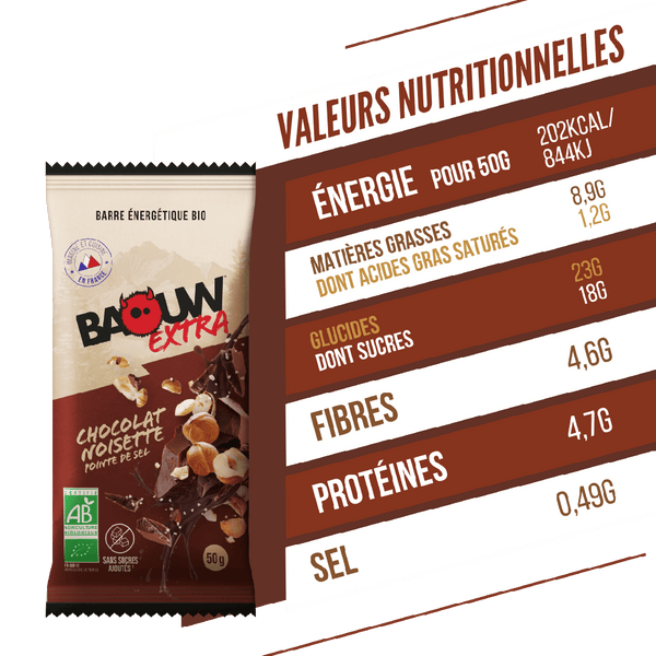 BAOUW | Energy Bars - Chocolate/Hazelnut - 50g