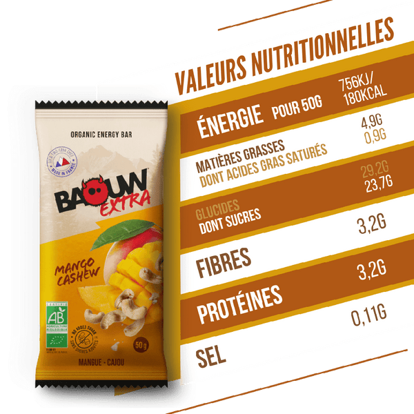 BAOUW | Energy Bars - Mango Cashew - 50g