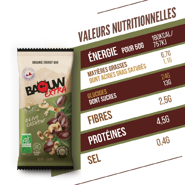 BAOUW | Energy Bars - Olive/Cashew - 50g