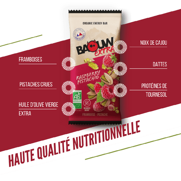 BAOUW | Energy Bars - Raspberry/Pistachio - 50g