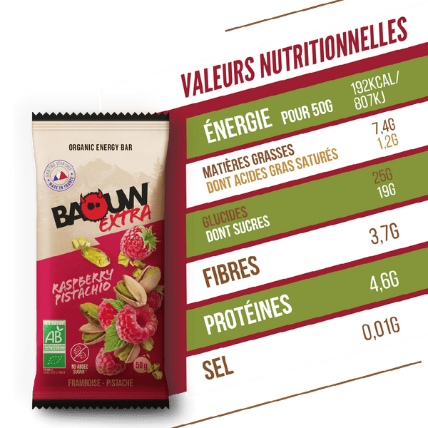 BAOUW | Energy Bars - Raspberry/Pistachio - 50g