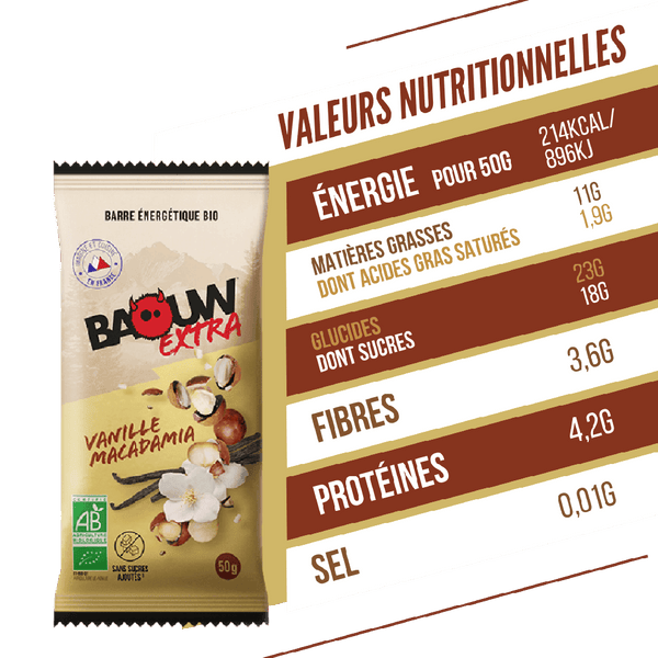 BAOUW | Energy Bars - Vanilla/Macadamia - 50g