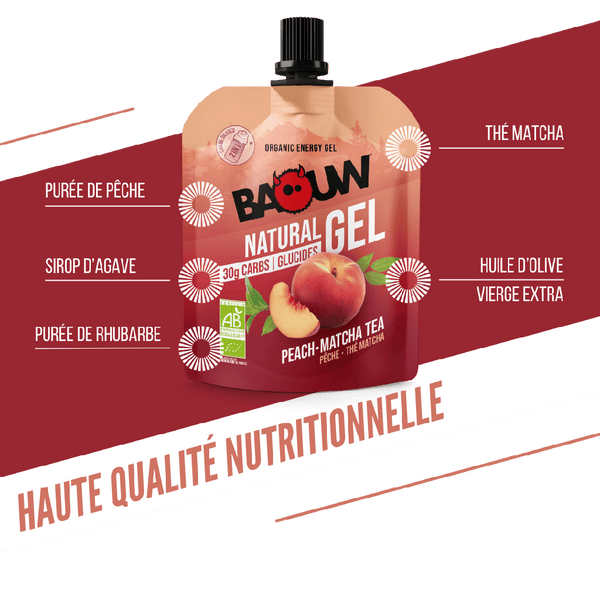 BAOUW | Energy Gel - Peach/Matcha Tea - 85g