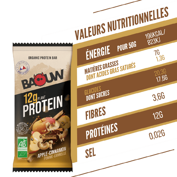 BAOUW | Protein Bars - Apple/Cinnamon - 50g
