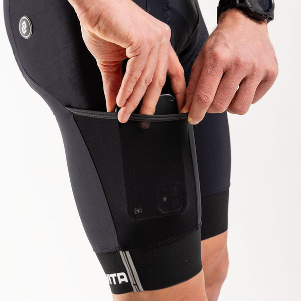 CIOVITA | Men's Cargo Bib Shorts (Black)