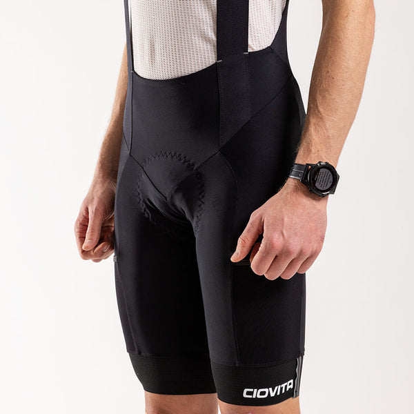 CIOVITA | Men's Cargo Bib Shorts (Black)