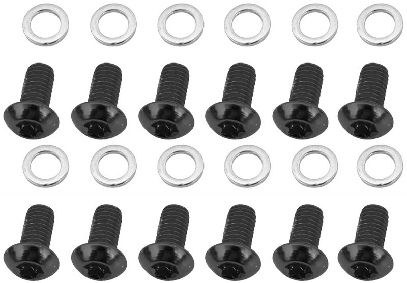 QUAXAR - 12 x Stainless Steel rotor bolts (BLACK)