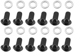 QUAXAR - 12 x Stainless Steel rotor bolts (BLACK)