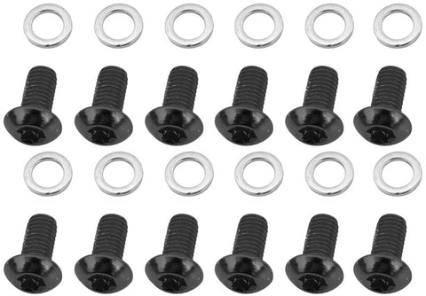 QUAXAR - 12 x Stainless Steel rotor bolts (BLACK)