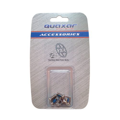 QUAXAR - 12 x Stainless Steel rotor bolts (Silver)