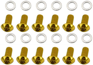 QUAXAR - 12 x Stainless Steel rotor bolts (Gold)