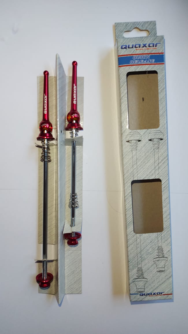 QUAXAR Quick Release Skewers CNC Aluminum/Chromo Steel 5mm (RED)