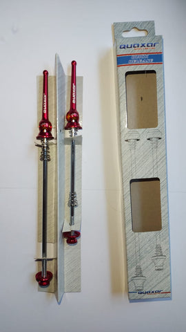 QUAXAR Quick Release Skewers CNC Aluminum/Chromo Steel 5mm (RED)