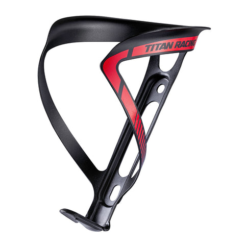 TITAN RACING -  Stealth bottle cage (Black/Red)