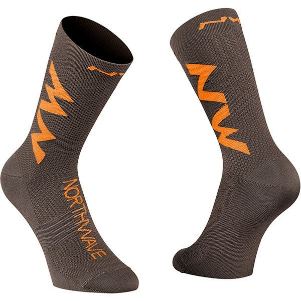 NORTHWAVE Extreme Air Sock Anthracite/Sienna Orange