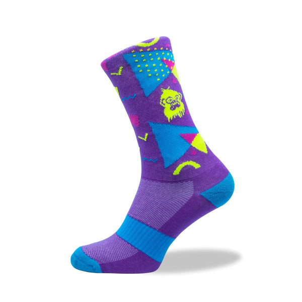 GRUMPY MONKEY - Knitted Socks (Lumo Purple)