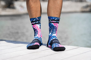 GRUMPY MONKEY - Premium Printed Socks (Blue Indigo)