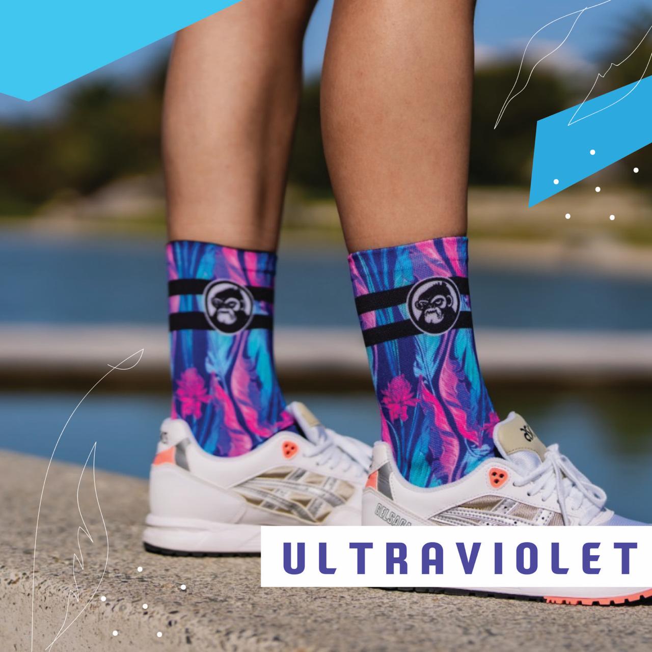 GRUMPY MONKEY - Premium Printed Socks (Ultra Violet)