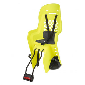 POLISPORT - JOY 29'' - Child Bicycle Seat for small frames and 29" (Yellow Fluo / Dark Grey).