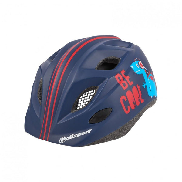 POLISPORT - S Junior Premium Bicycle Helmet for kids B COOL (Blue) + holder + Water bottle