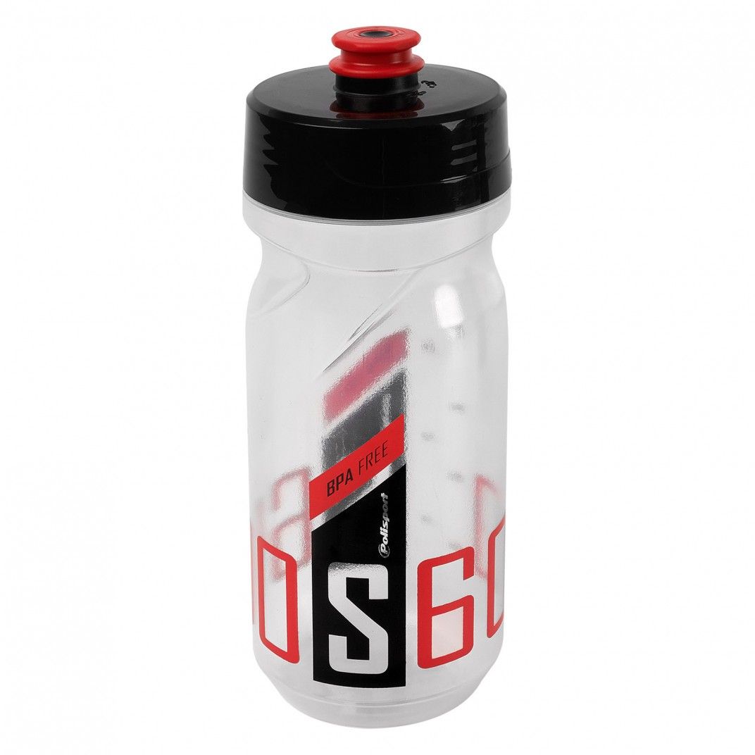 POLISPORT - Screw-On Bottle S600 (Clear/Black/Red)