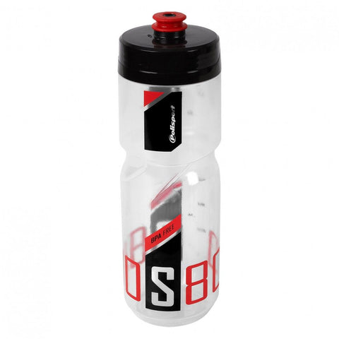POLISPORT - Screw-On Bottle S800 (Clear/Black/Red)