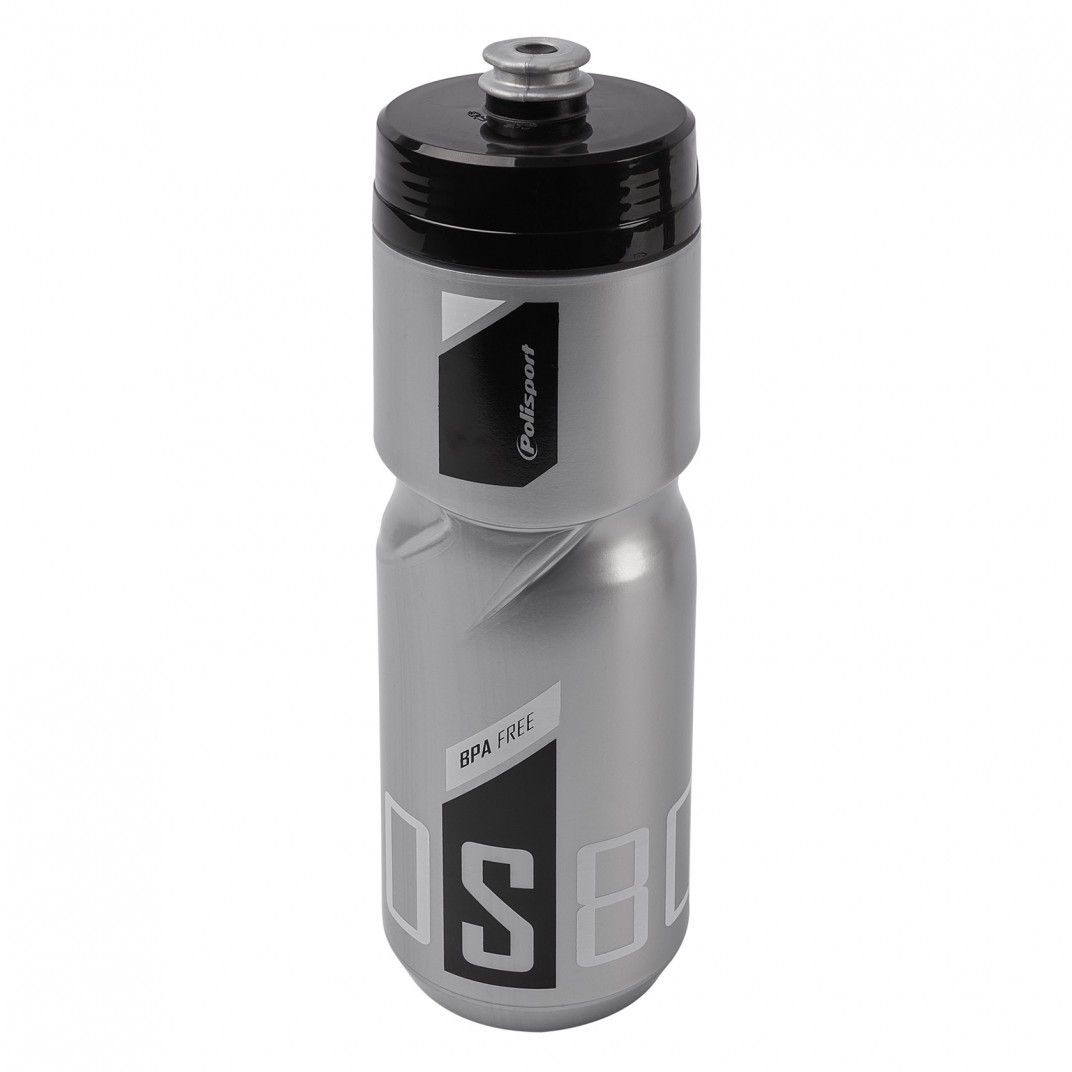 POLISPORT - Screw-On Bottle S800 (Silver/Black/Red)