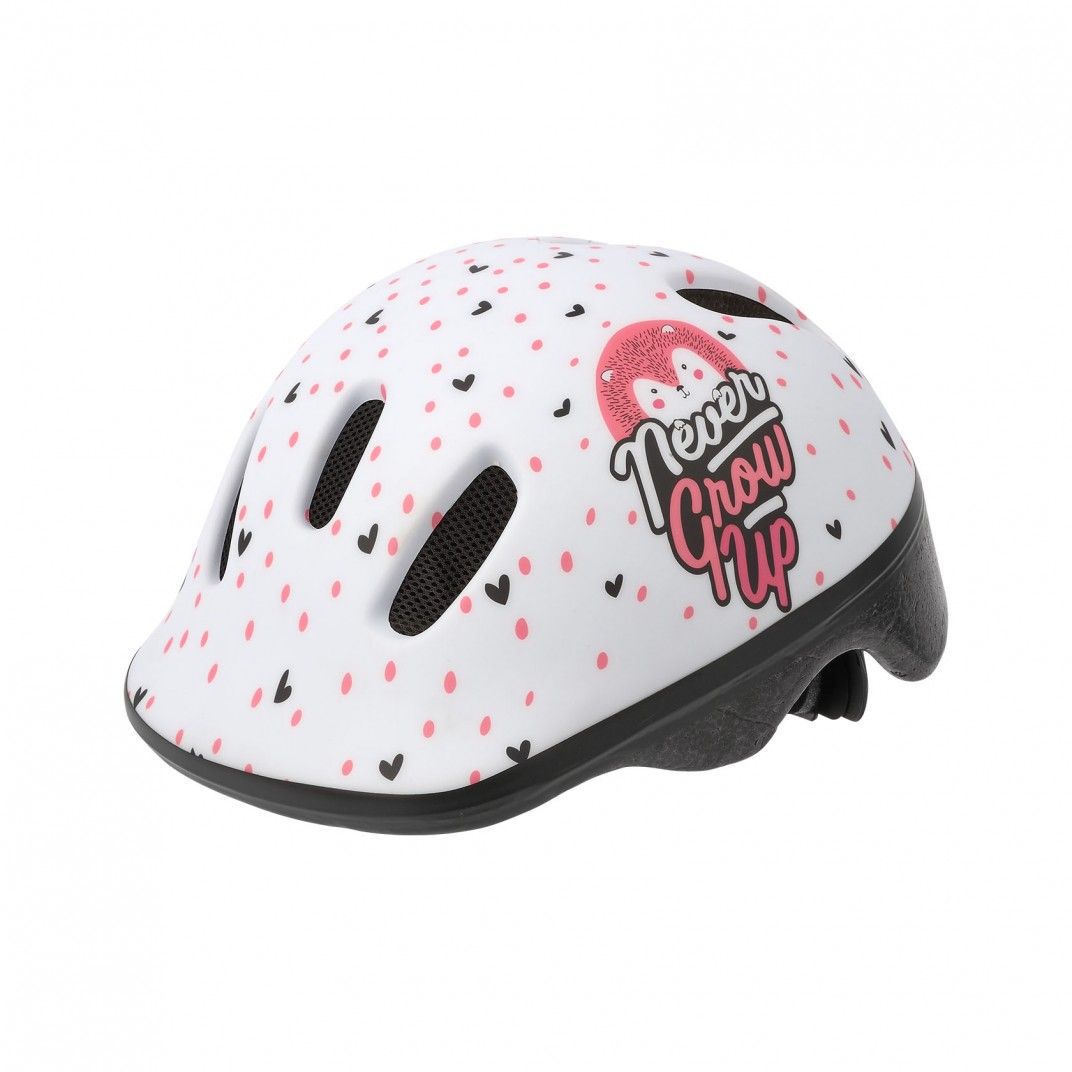 POLISPORT - XXS BABY - Bicycle Helmet for Babies HOGGY (White/Pink).