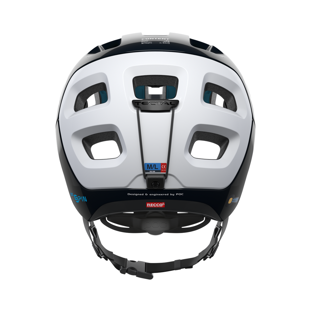 OnTrack Cycling POC TECTAL RACE SPIN Trail Enduro light weight helmet Hydrogen White Uranium Black On Track Cycling Ltd
