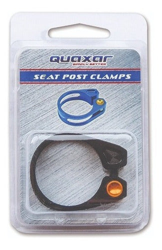 QUAXAR SEATPOST CLAMP BLACK 31.8MM (lightweight machined aluminum)