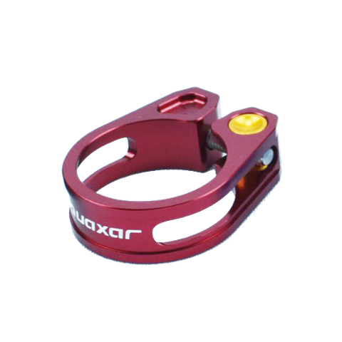 QUAXAR SEATPOST CLAMP RED 31.8MM (lightweight machined aluminum)