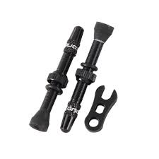 QUAXAR - Alloy tubeless valves 45mm set of 2 (Black)