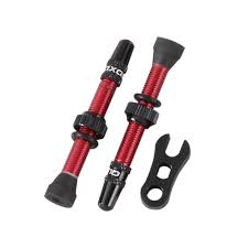 QUAXAR - Alloy tubeless valves 45mm set of 2 (Red)